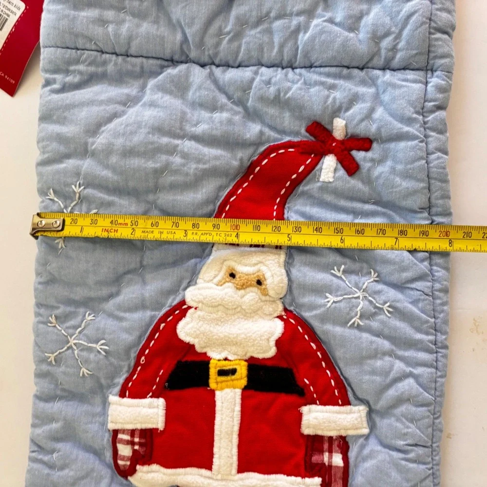 Pottery‎ Barn Kids Christmas Stockting Santa Quilted Personalized Madeline